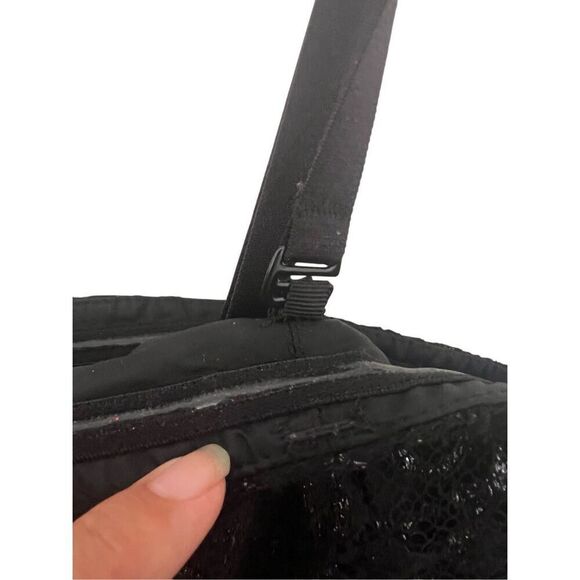 Lauren Ralph Lauren black lace fit and flare dress sz 10 - Picture 5 of 8